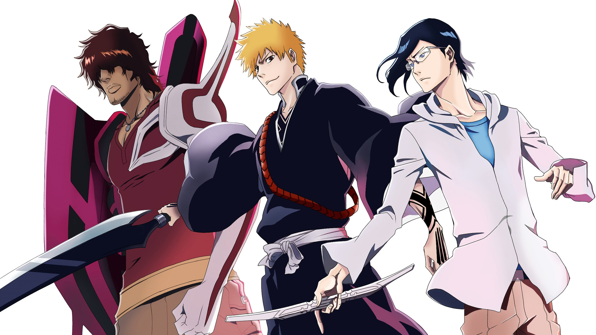 Imagem com Ichigo, Uryuu e Sado